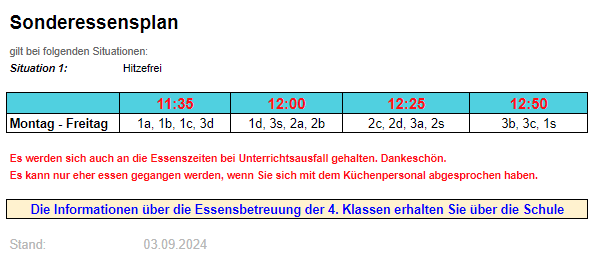 sonderessensplan hitzefrei